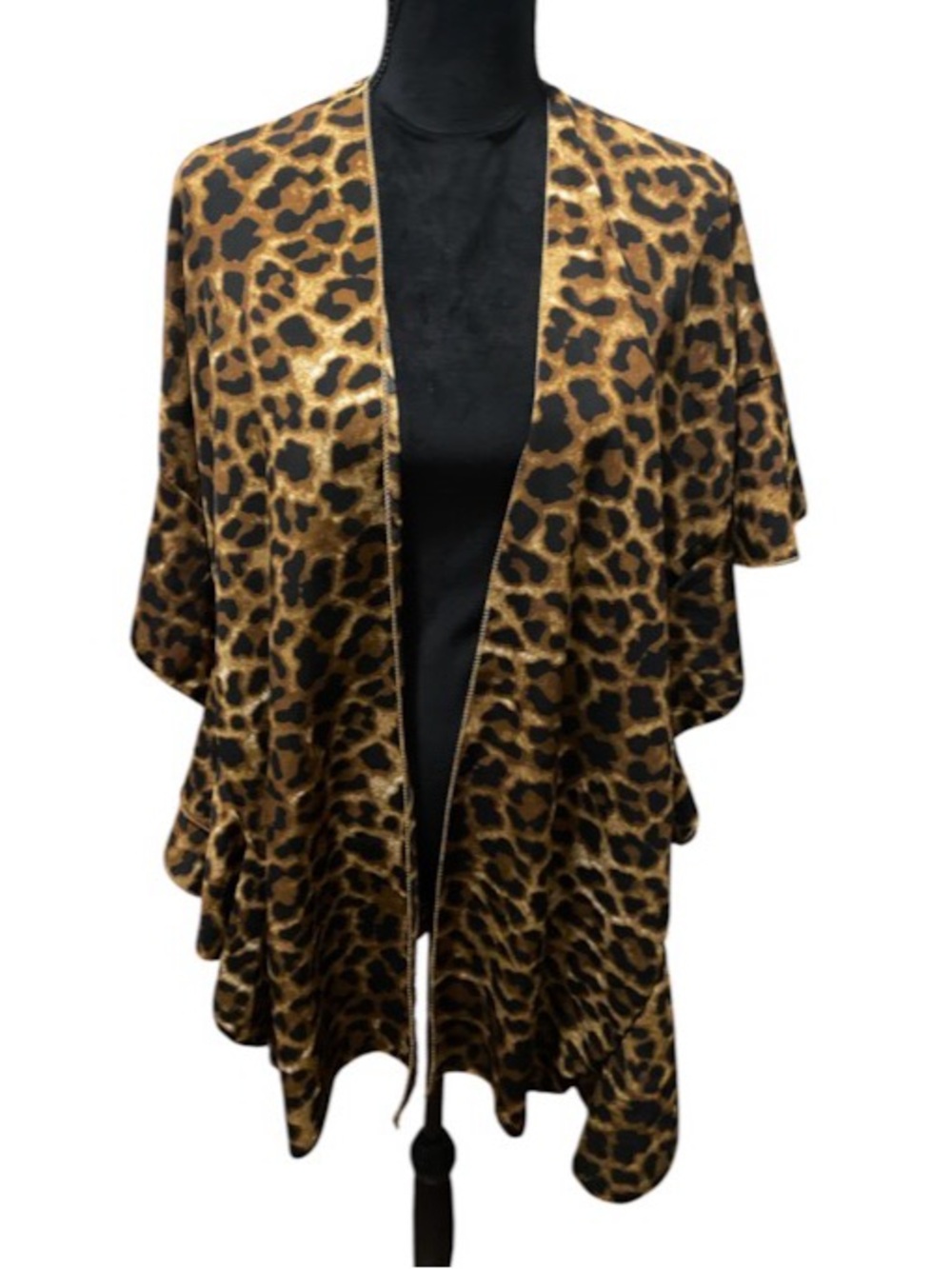 Leopard Print Open Front Women's Kimono